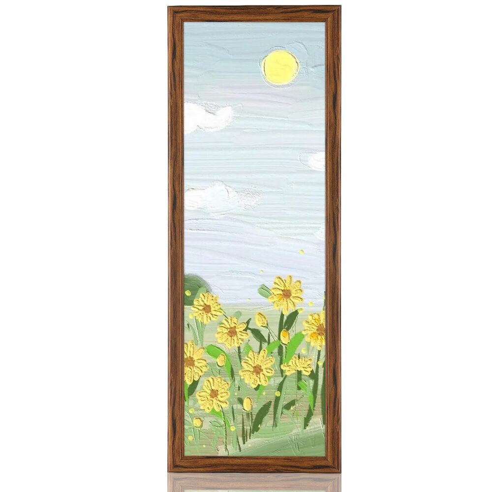 30x10" Rustic Natural Wooden Poster Picture Frame Horizontal Vertical Wall Mount